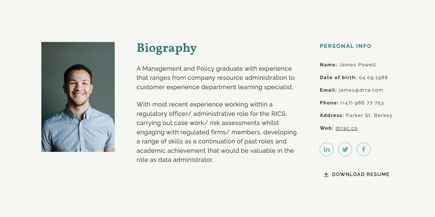 Personal Resume
