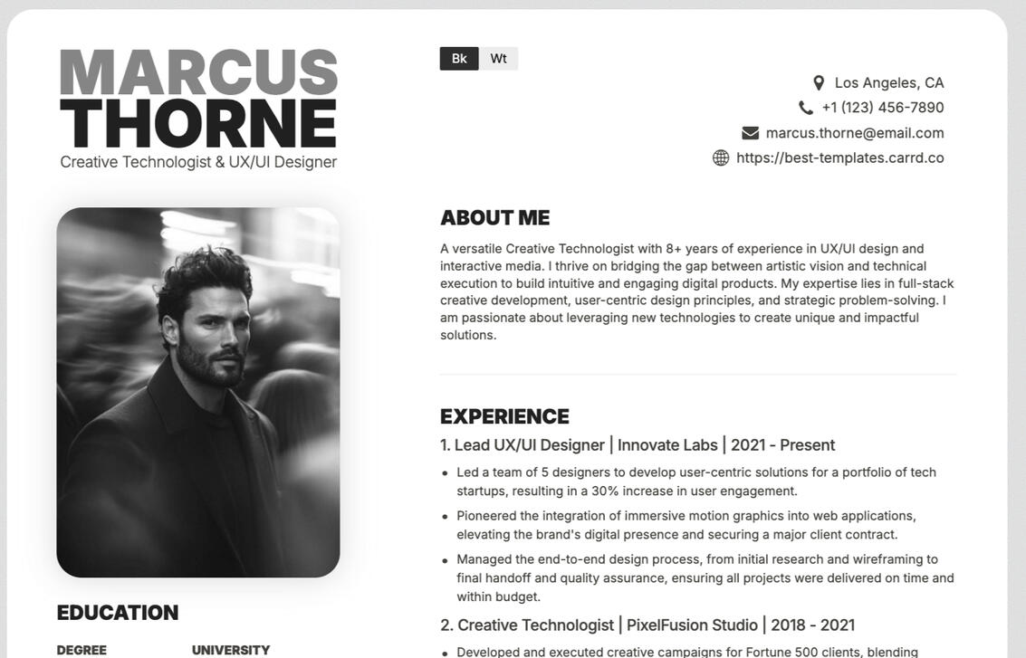 Personal Resume II